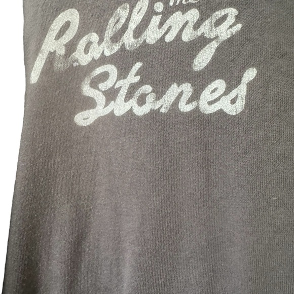 Rolling Stones grey quarter zip crop long sleeve top - Picture 4 of 4